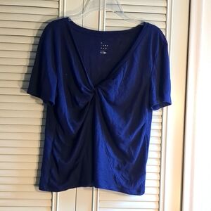 Target A New Day Twist Front Linen T-Shirt M